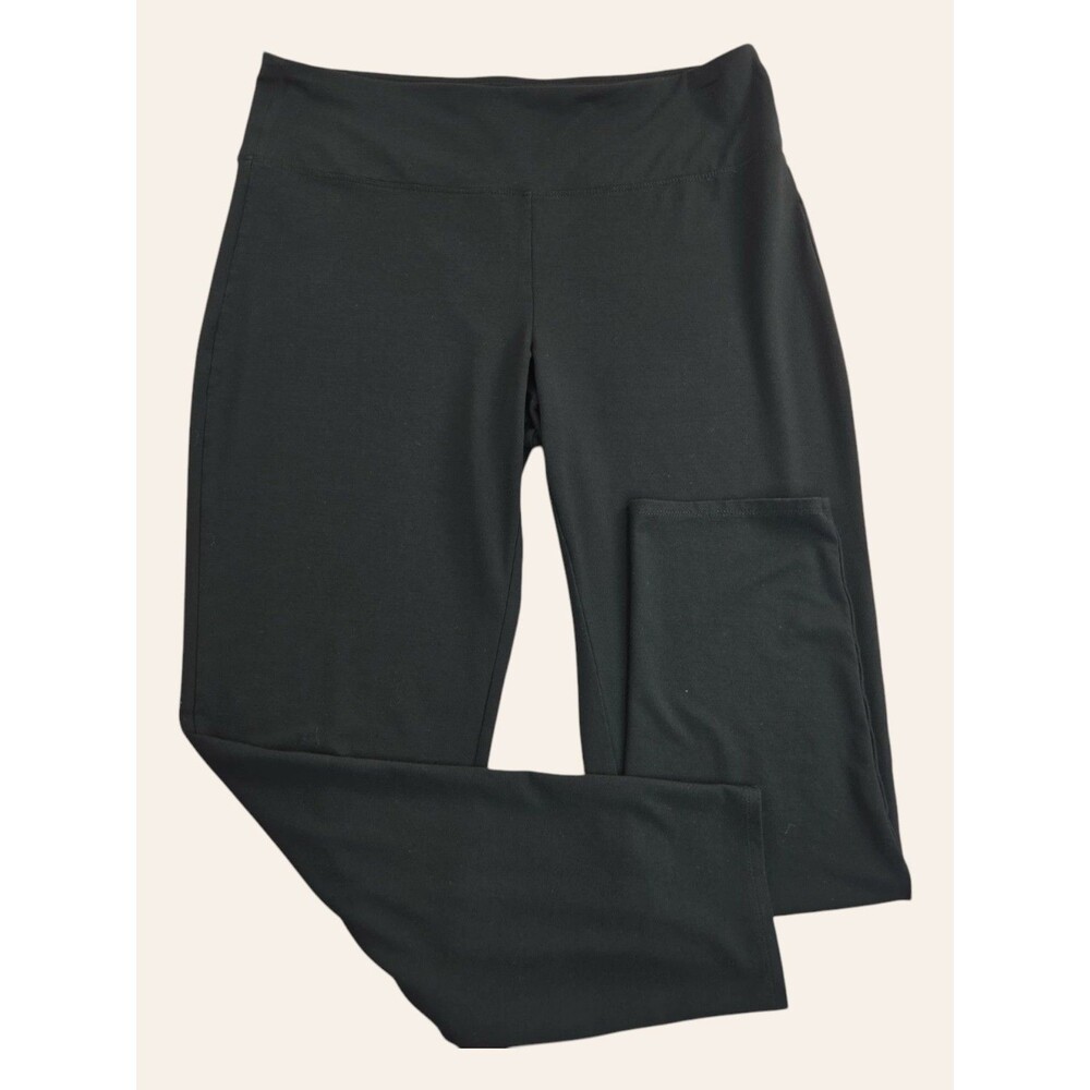 J.Jill Wearever Smooth-Fit Slim-Leg Pants Women M Black Pull-On Travel Knit Conf